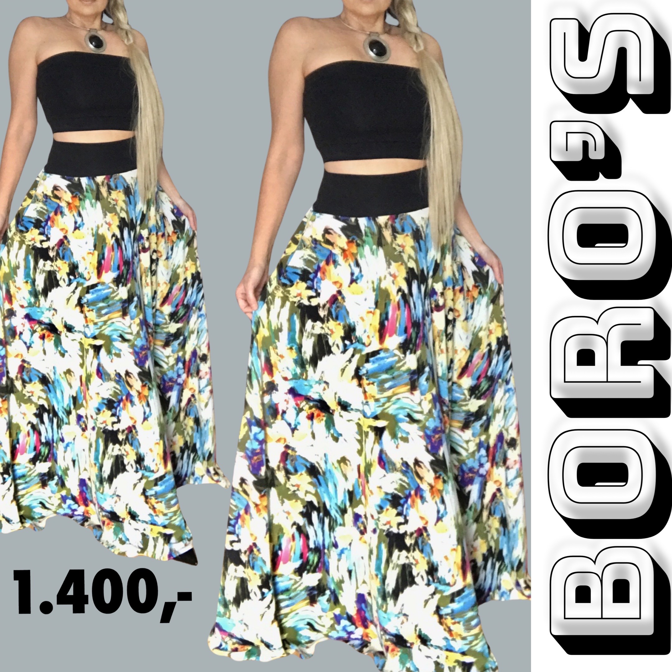 Dlouhá letní sukně multicolor BOROS SK-L-MC01